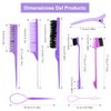 Nivofu 11Pcs Peines para Cabello Mujer, Kit para Peinar el