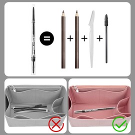 Apooliy 3 in 1 Eyebrow Pencil with Bow Razor and Brush,Waterproof Ultra-Fine Tip Brow Pencil,Eyebrow Pen with Refillable Replacement
