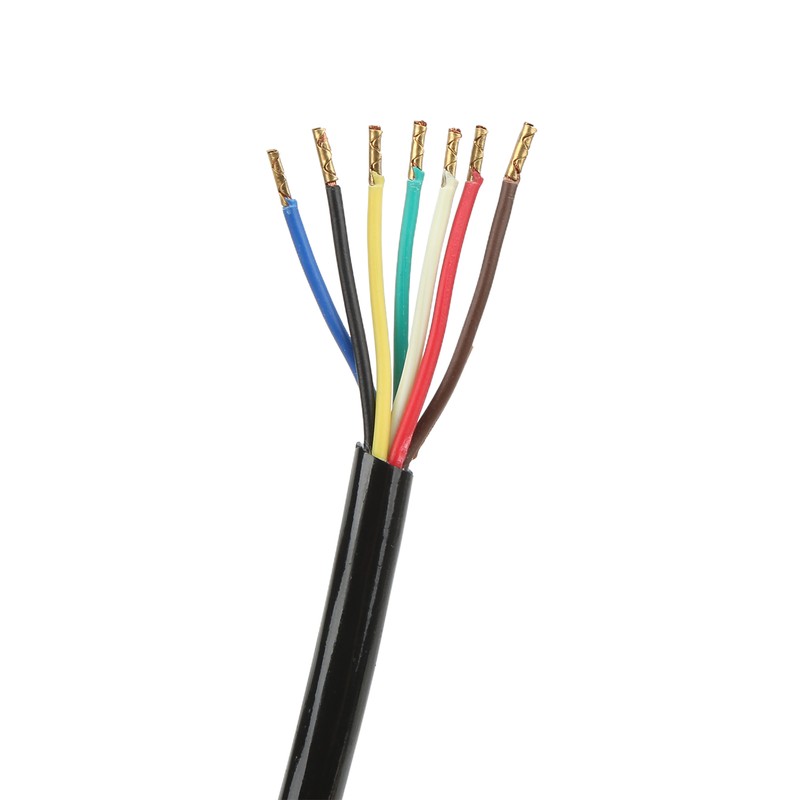 Trailer Extension Coiled Cable 12.8ft 20AWG 7 Core Polyurethane Copper