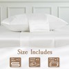 LIFCOM Satin Sheets Set,Soft Satin Bed Sheets Queen Size Set,4Pcs