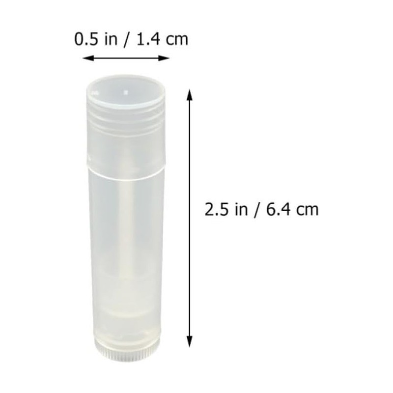 Tubo de Bálsamo Labial Rellenable 5g, 60 Piezas, Pp Pet