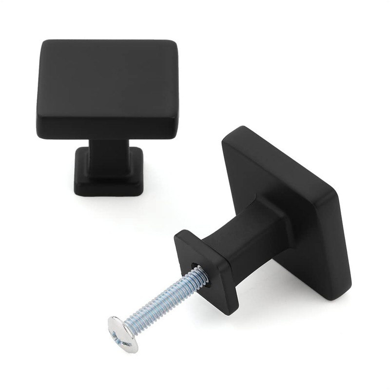 KOOFIZO 10 Pack Black Cabinet Knobs Matte Black Drawer Knobs