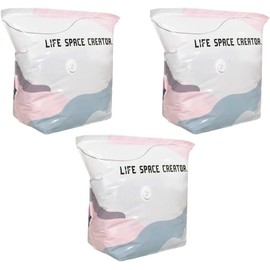Bolsas de almacenamiento al vacío sin bomba, bolsas de compresión Press  Seal que ahorran espacio para ropa, ropa de cama y edredones, reutilizables, 