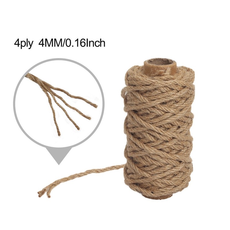 Tenn Well Strong Natural Jute Twine, 4mm Thick 66 Feet
