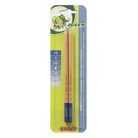 JOLLY Exakt F 2 Pack Hard Pencils Graphite Pencils for Accurate Working, Shatterproof, Suitable for Technicians and Artists for Drawing, Writing or Sketching