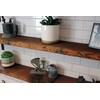 Modern Timber Craft Reclaimed Wood Wall Shelf with Steel Angle