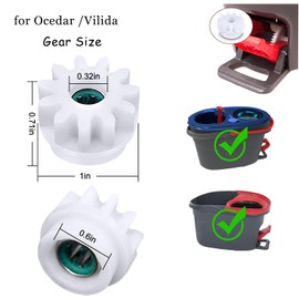 YWSH 6 Pack Spin Mop Bucket Gear Compatible with Ocedar Vilida Easy Mop Pedal Broom Bearing Gears Repair One Way Clutch Bearing Bucket Gear Sprockets Mop Gear for Spin Mop Bucket