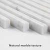 Lovdeco Carrara White 1/2" X 12" Marble Pencil Liner Tile,