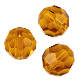 Preciosa Crystal Round Bead 6mm Topaz (Package of 20)