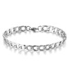 BIYONGDE Figaro Link Chain Bracelet Thin Stainless Steel Striped Curb