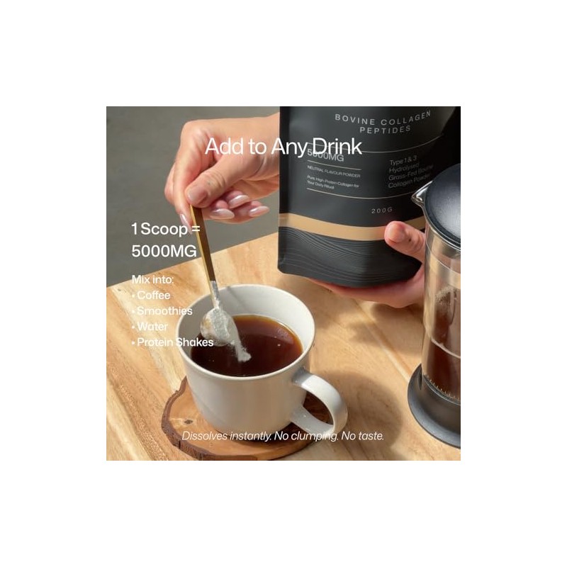 Bovine Collagen Powder 200g, Hydrolysed Grass Fed Collagen Peptides Type