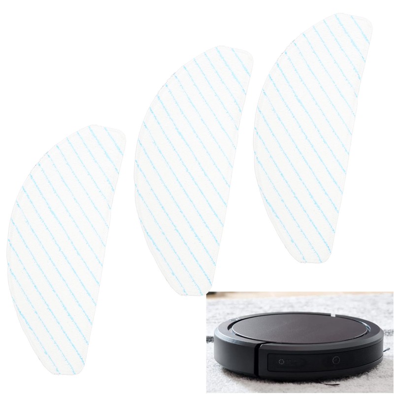 10pcs Sweeping Robot Disposable Mop Microfiber High Absorption Replacement Mopping