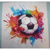 amy2004marie Fabric Panel 14"x14" Soccer Ball 100% Cotton Quilting Panel