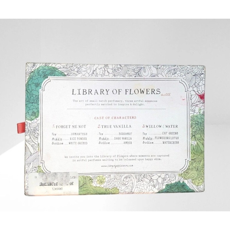 Library of Flowers Parfum Fragrances: True Vanilla Willow & Water,