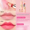 firstfly Pack of 6 Crystal Flower Jelly Lipstick, Long Lasting