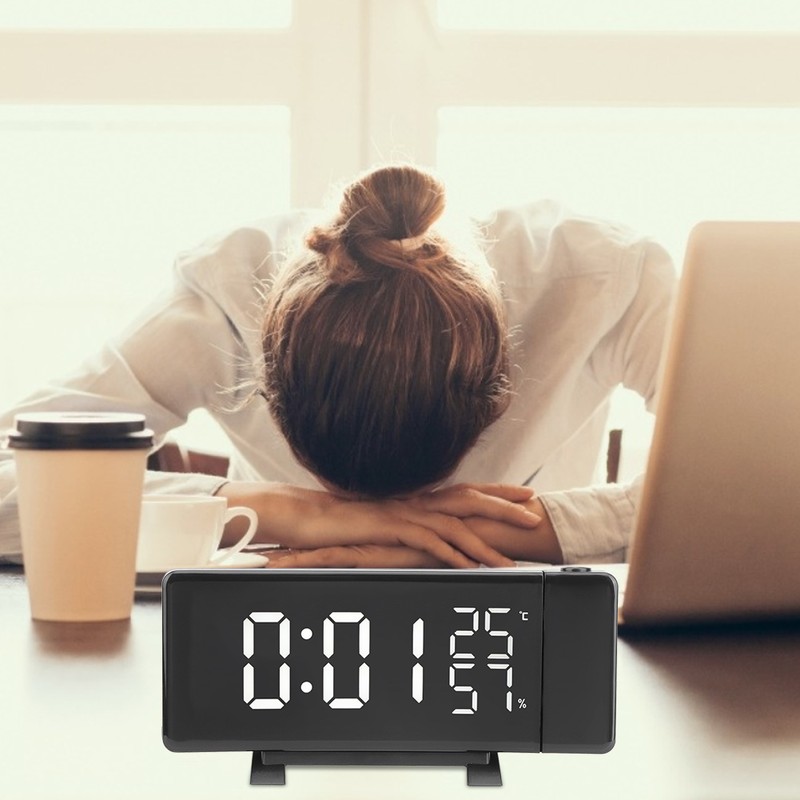 Innovative USB Digital Projection Alarm Clock Thermometer Hygrometer for Home