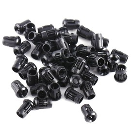 Fafeicy Light Socket, 50Pcs Plastic Black Lamp Socket Diode Holder Socket LED Holders Panel Display Clip Bezel 3mm 5mm 8mm 10mm