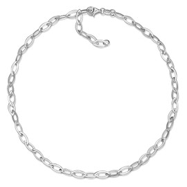 MATERIA by Matthias Wagner Women's Necklace 925 Silver 5 mm Wide 45 cm Length, Sterling Silver, No Gemstone
