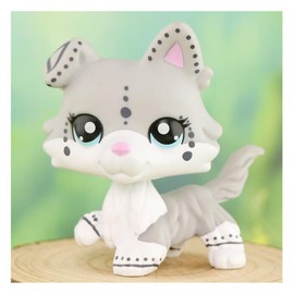 diylpshome custom miniature cat and dog figure pack collie cat cutie pets kids gift:_speckle collie