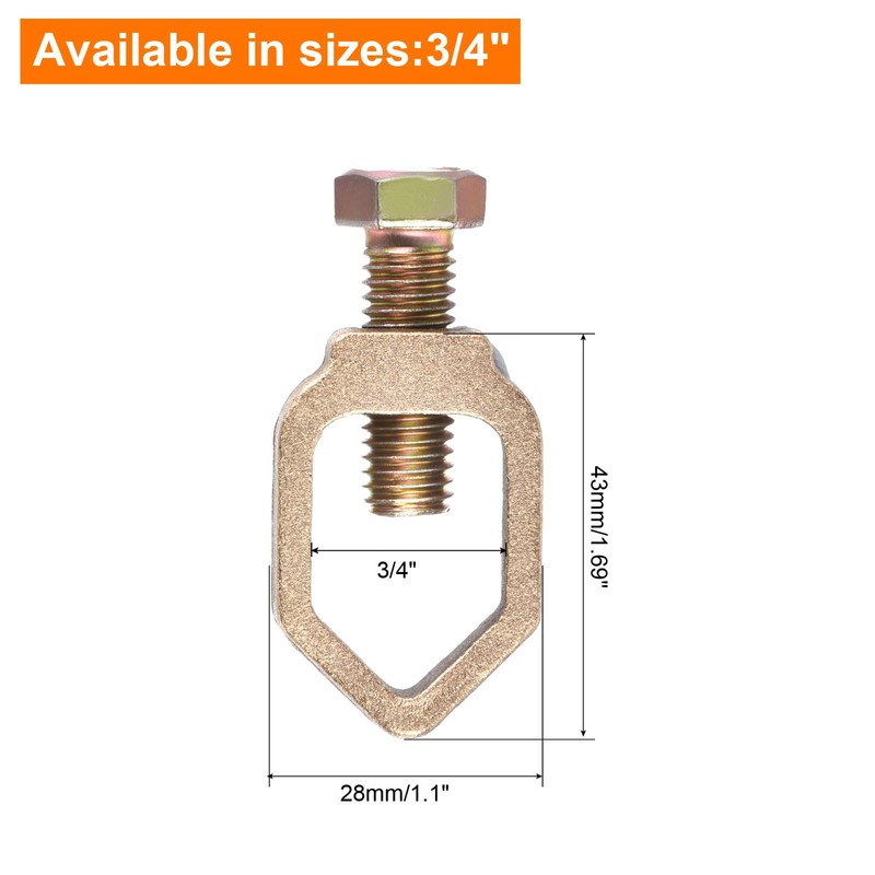 sourcing map Ground Rod Clamps Grounding Clamp 3/4" Wire Connectors