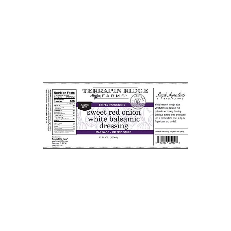 Terrapin Ridge Farms Sweet Red Onion White Balsamic Dressing –