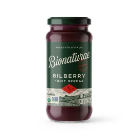 Bionaturae Organic Bilberry Fruit Spread - Jelly Organic, Non-GMO, USDA Certified, No Sugar Added, No Preservatives, Organic Fruit Jam, Jam Organic, Made in Italy - 9 Oz