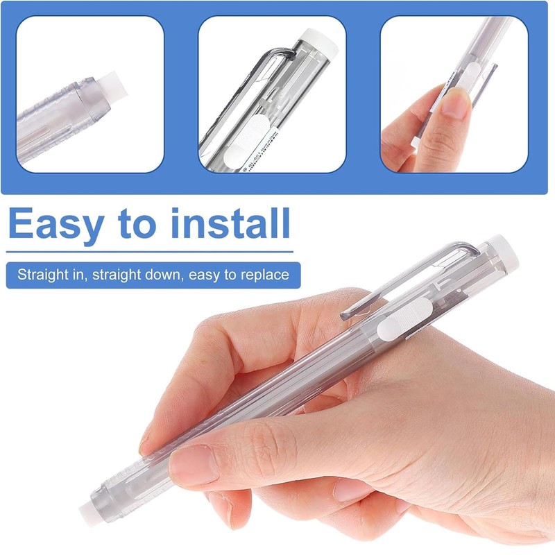 Retractable Mechanical Eraser,Funny Portable Eraser with Grip - Style Erasers