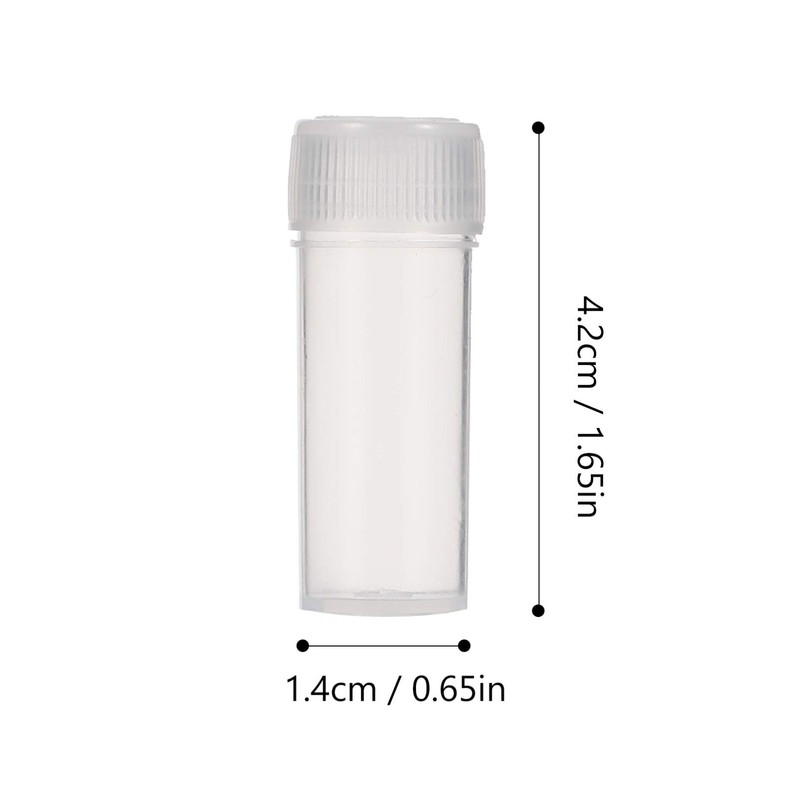 VILLCASE 100pcs Plastic Sample Bottles, 5ML Small Pill Plastic Containers