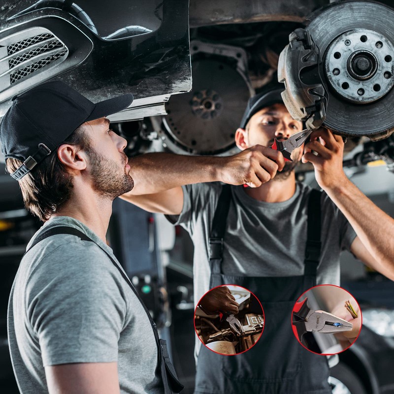 Sharp-tec Combination Pliers 200mm, Multifunction Pliers with Wire Cutting/Crimping/Wire Twisting/Pulling