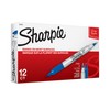 Sharpie Marcadores permanentes de doble punta, Punta gemela, Azul, 12-Count