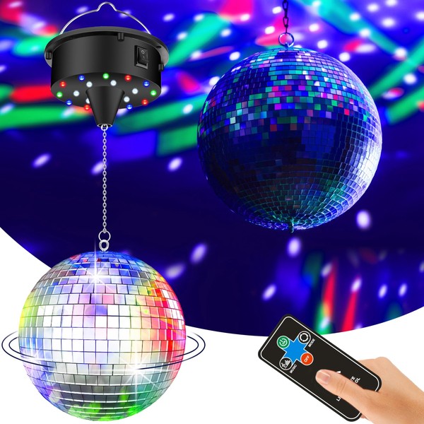 10 RPM Disco Ball with Motor and Mirror Ball —