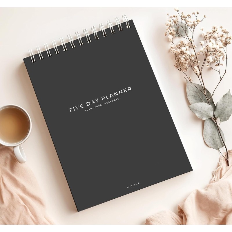 5-Day Weekly Planner Notebook, Monday to Friday Planner, Organize Workdays,
