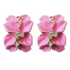 Navachi 18K Gold Plated Flower Earrings Az2863e Crystal Blossom with