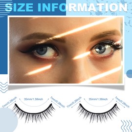 32 Pairs Self Adhesive Eyelashes with Tweezers, Reusable Adhesive False No Glue Natural Look Fake Waterproof Pre Glued Eyelashes Bulk for Women Girls Gift