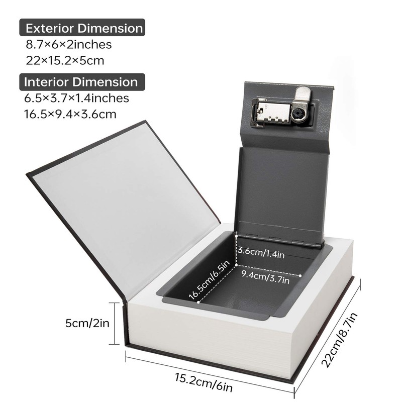 Real Paper Diversion Book Safe Storage Box, Dictionary Secret Safe