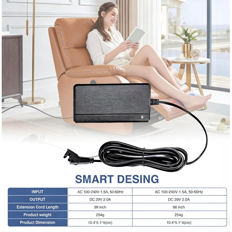 Dual motor power kit -29V 2A 2-pin AC/DC power adapter