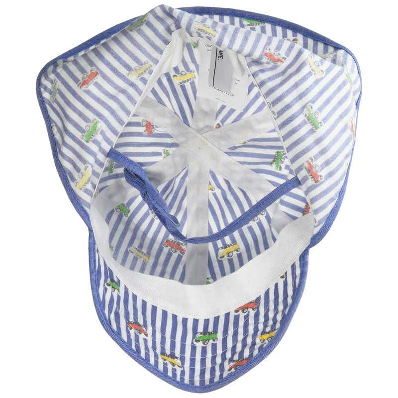 maximo Baby Boys Peaked Hat Cars Hat, Multicoloured (White/Denim Blue