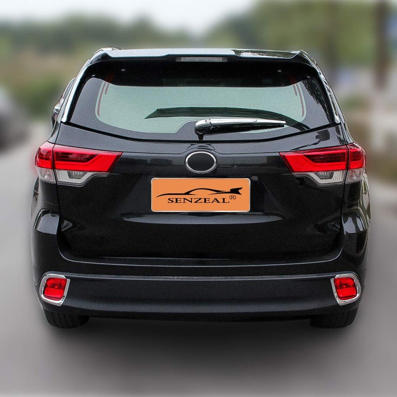Senzeal Chrome Rear Window Wiper Cover Trim for Toyota Highlander