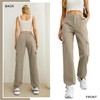 Women High Waisted Cargo Pants Wide Leg Casual Pants 6