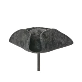 HaT VELVET PREMIUM ADULT BLACK PIRATE TRICORNE TRI-CORNER TRICORN COSTUME HAT