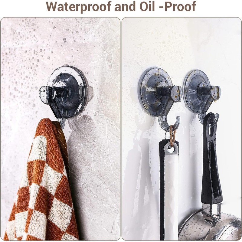 Strong Suction Cup Hook, Vacuum, Pack of 2, Load Capacity