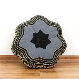 Livasia Meditation Cushion Star – Diameter 30 x 15 cm – Yoga Cushion with Kapok, Pouf, Floor Cushion Star-Shaped Yoga Zen Meditation, Zafu Cushion for Garden and Balcony, Seat Cushion Handmade