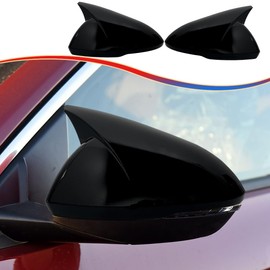 Rear View Mirror Cover, for Buick Regal 2017 2018 2019 2020 - Bright Black Turn Signal Housing Cover，Horned Mirror Cover Sets Accessories