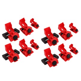 Circuit Breaker Lockout Kit, 12 Pcs Single Pole Breaker Lock Out Device, Breaker Clamp On Lockout Tagout Kit, Three Types for 16.5mm, 41mm, 70mm