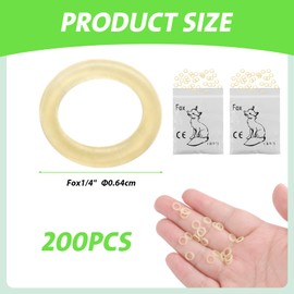 200pcs Dental Orthodontic Elastics Rubber Bands Braces Bands with 2Packs Braces Rubber Bands Elastics Latex Rubber Bands for Teeth Gap Crooked Teeth Braces,etc (Fox 1/4" 3.5OZ)