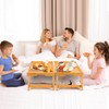 Pipishell Bamboo Bed Breakfast Tray with Foldable Legs, Handles, Ideal