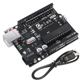 GELEK UNO R3 Microcomputer Board for Arduino Compatible Development Board ATmega328P + ATmega16U2 (Type-C Cable)
