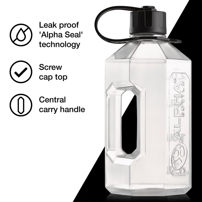 Alpha Designs | 2 Litre Water Bottle (2400ml) + Protein