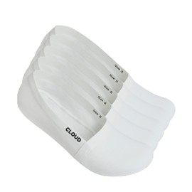 Cloud Organic Terry No Show Socks Non Slip Loafer Sneaker Flats Boat Shoe Invisible Low Cut Cotton Socks For Men and Women Organic White_5Pack