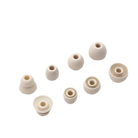 Adhiper 4 Paar Original-Ersatz-Silikon-Ohrstöpsel kompatibel mit Powerbeats Pro Wireless Earphones, S M L 3 Paar Original-Ersatz-Silikon-Ohrstöpsel und 1 Paar Ohrstöpsel Doppelflansch (Elfenbein)